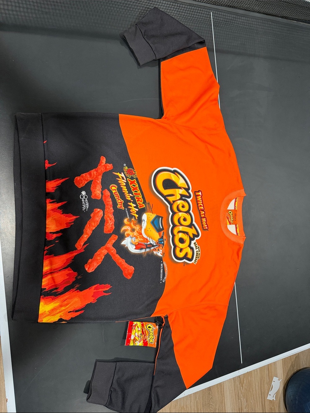 Adult Orange & Black Long Sleeve Graphic Top Collectors Item